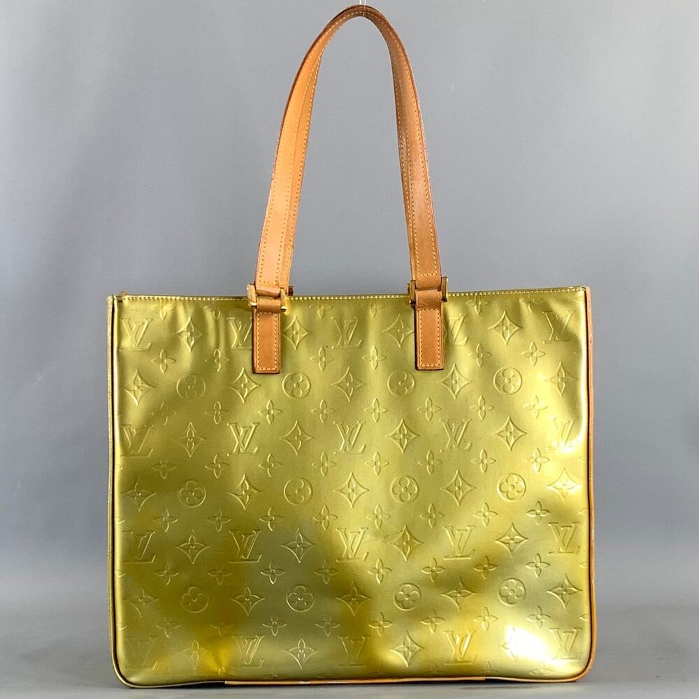 LOUIS VUITTON Yellow Tan LM0051 Monogram Tote Handbag